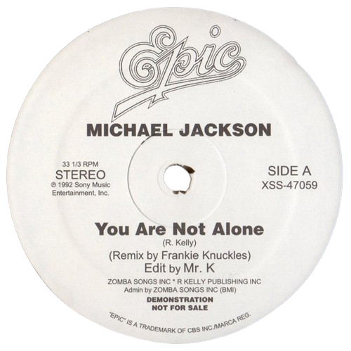 Michael Jackson You Are Not Alone 12インチレ Michael Jackson You Are Not Alone 12” Single (USA) – Michael